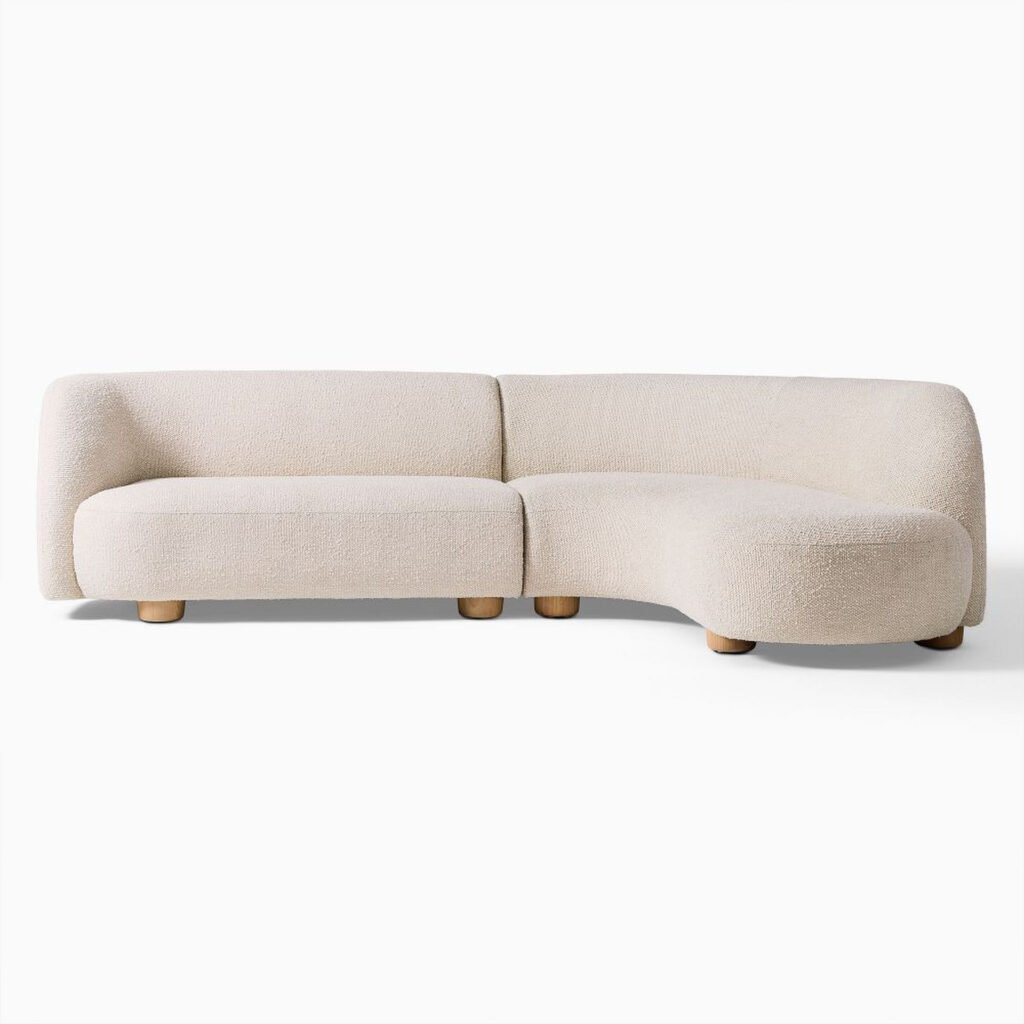2-Piece Curved Sofa